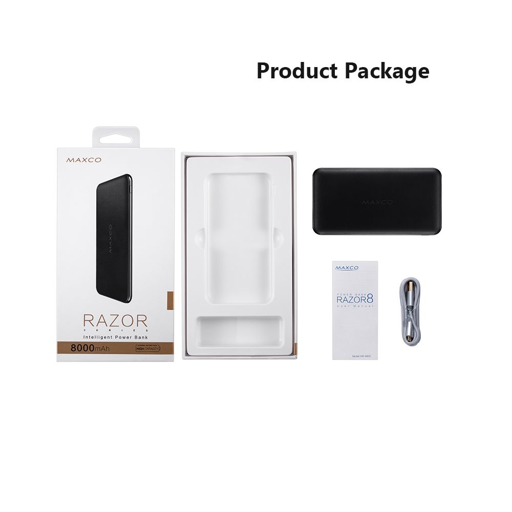 MAXCO MR8000C    8000mAh  Portable Charger Ultra-Compact