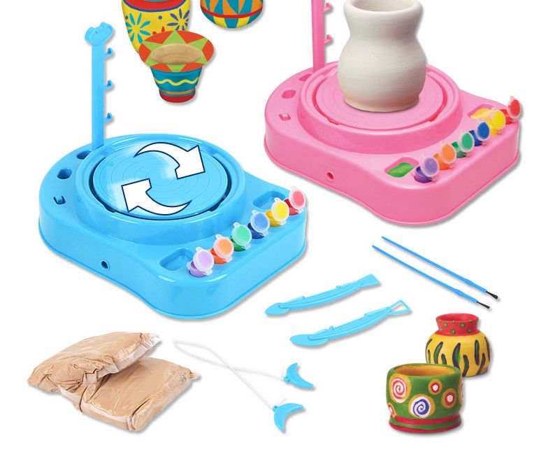 DIY Ceramic Pottery Wheels Mini Machine Kids Arts Craft Educ