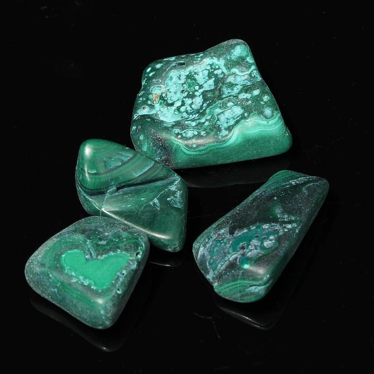 6Pcs Malachite Green Tumbled Healing Tumbled Reiki Chakra Crystal Gemstone