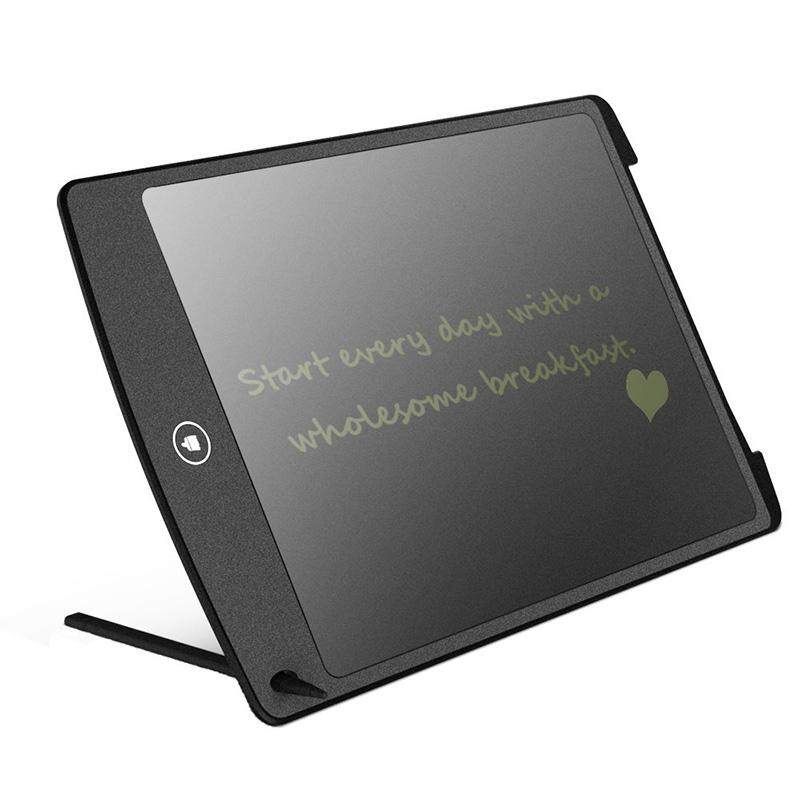 12'' Digital LCD Writing Drawing Tablet Board Pad Kids Notepad Writer Black (black)