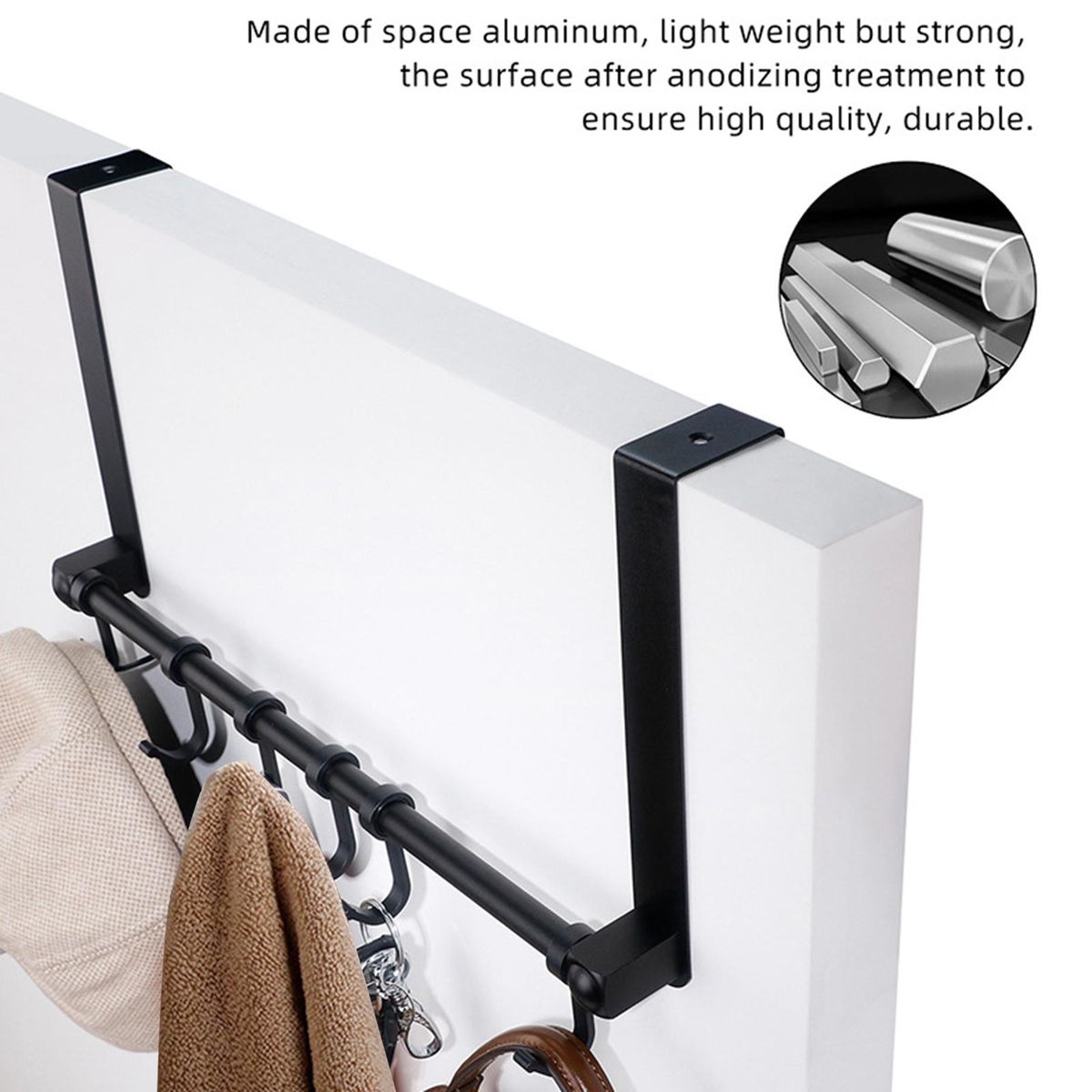 Towel Hook Key Holder Coat Hanger Storage Hook Black
