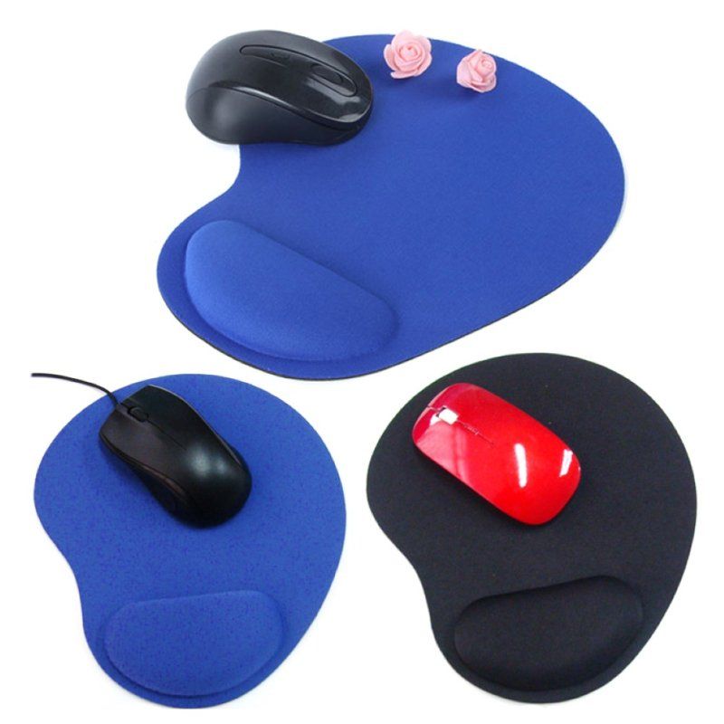 Home Office Solid Color Anti-Slip Gaming Mouse Pad-Black