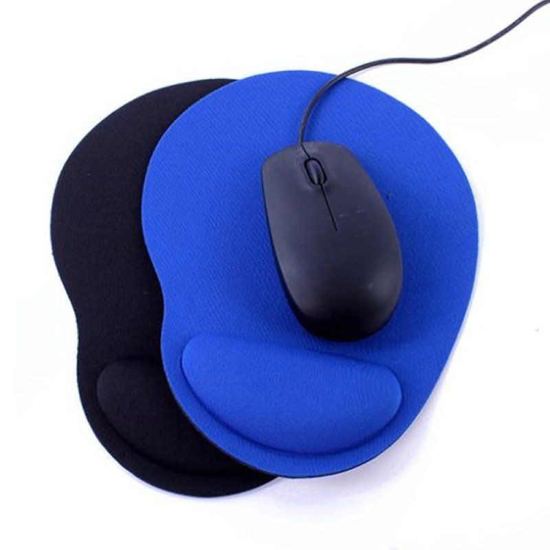 Home Office Solid Color Anti-Slip Gaming Mouse Pad-Black