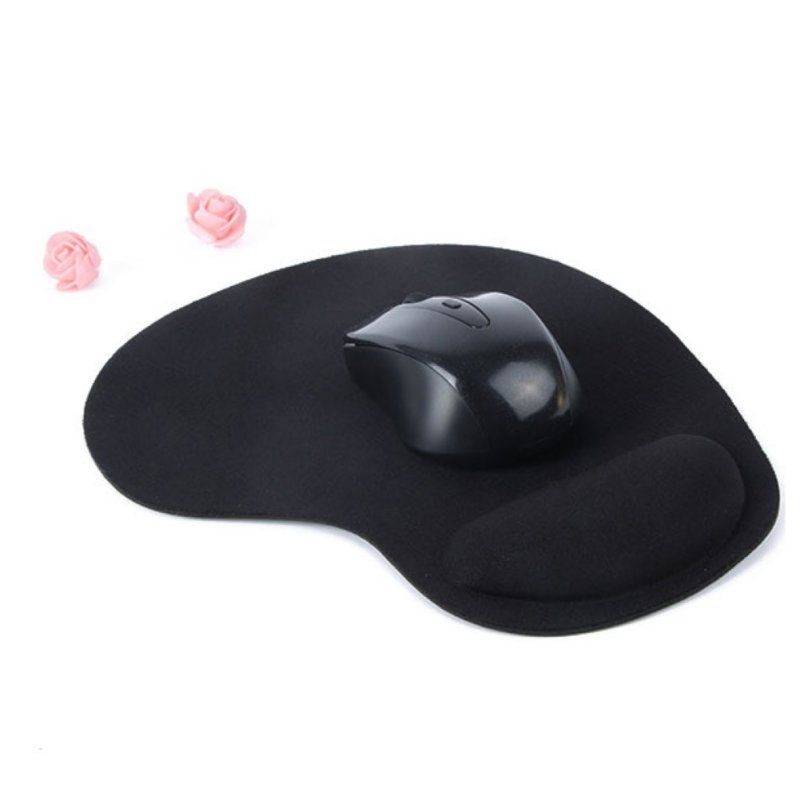 Home Office Solid Color Anti-Slip Gaming Mouse Pad-Black