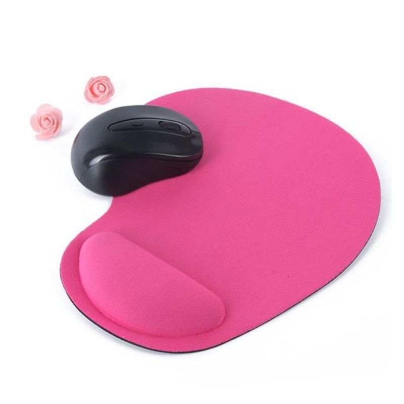 Home Office Solid Color Anti-Slip Gaming Mouse Pad-Black