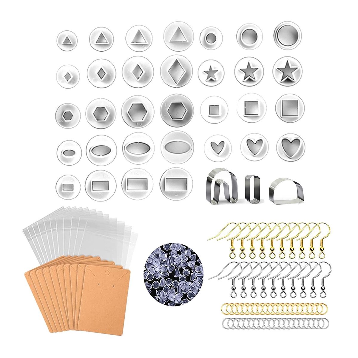 Clay Earring Cutters Polymer Clay Cutters For Dangle Drop 135pcs