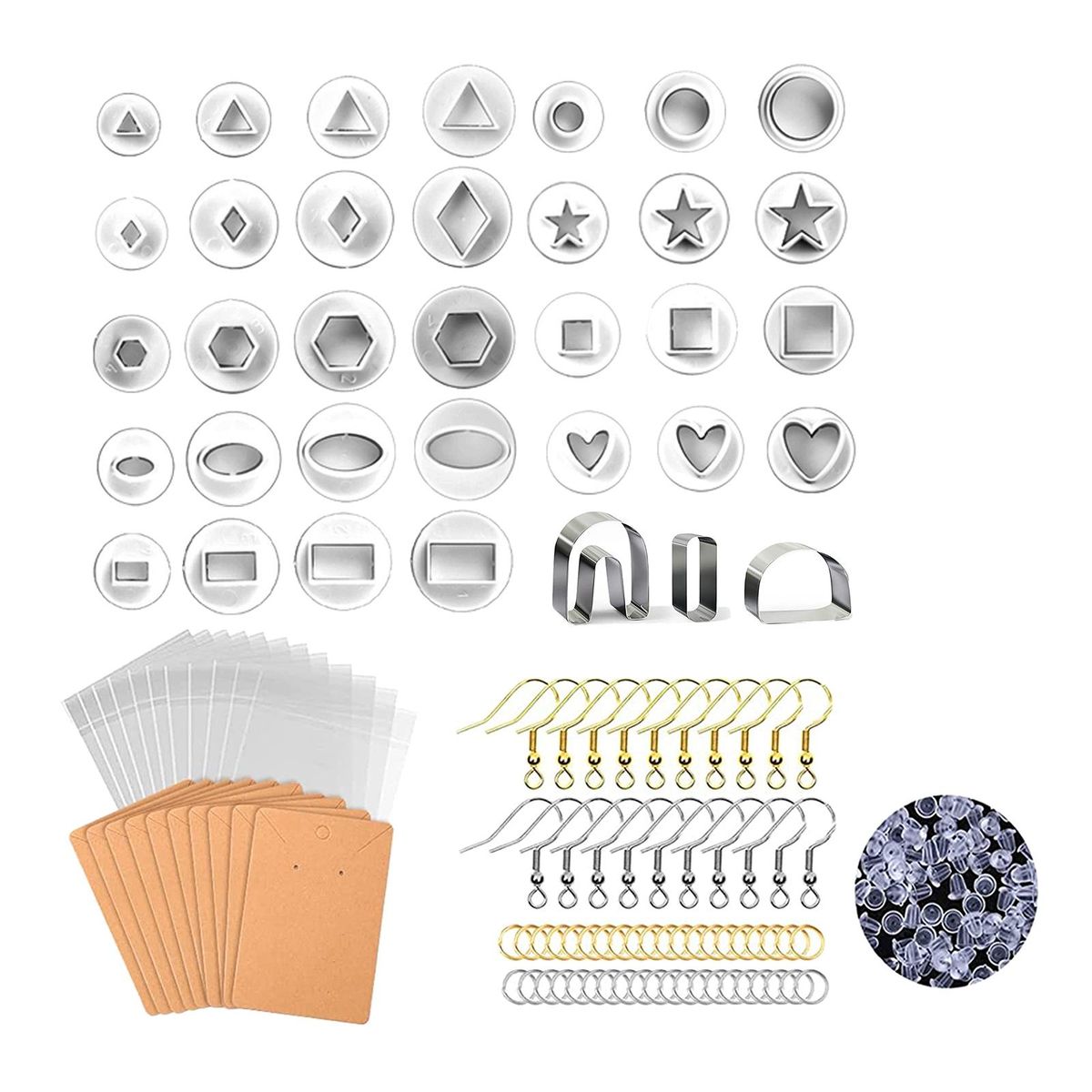 Clay Earring Cutters Polymer Clay Cutters For Dangle Drop 135pcs