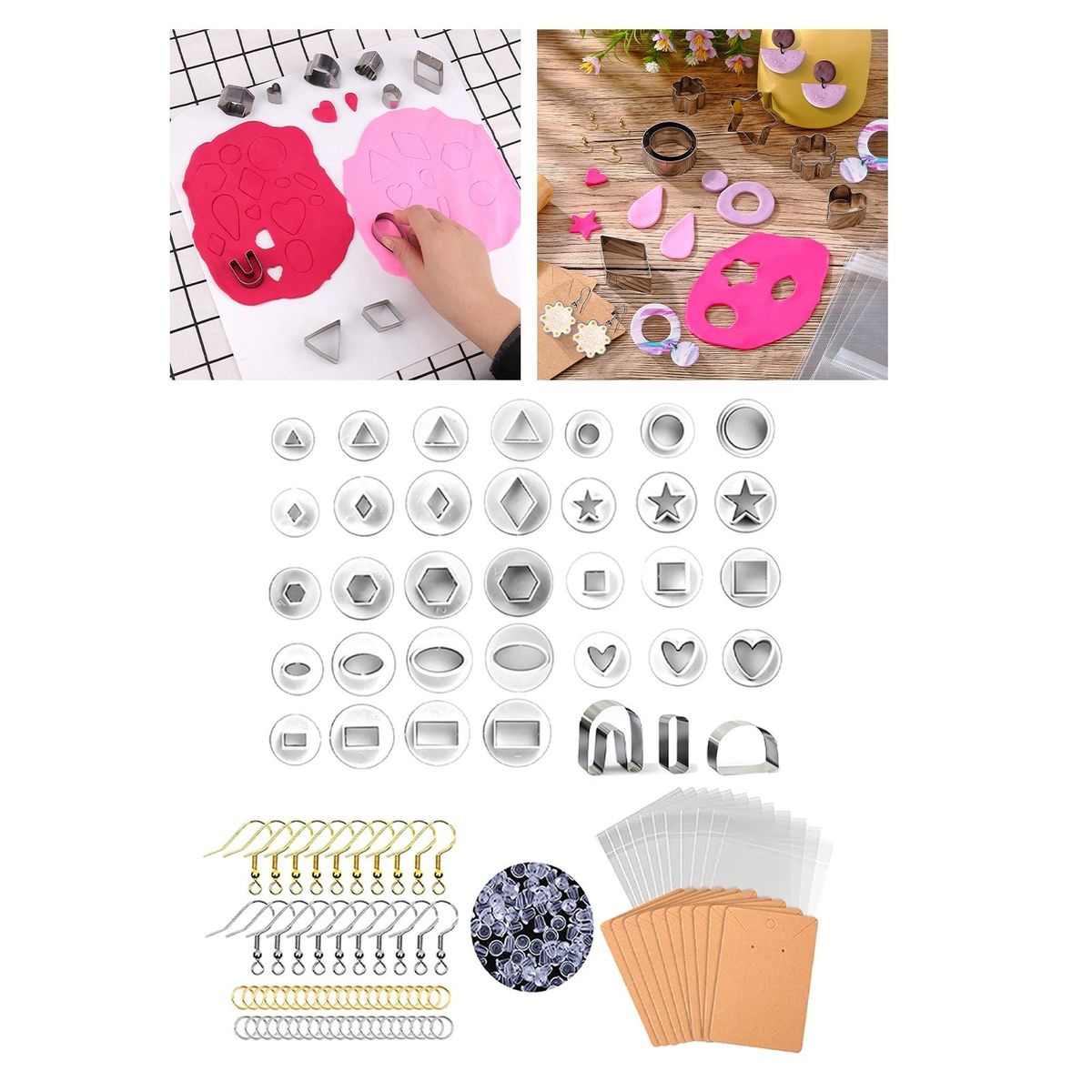 Clay Earring Cutters Polymer Clay Cutters For Dangle Drop 135pcs