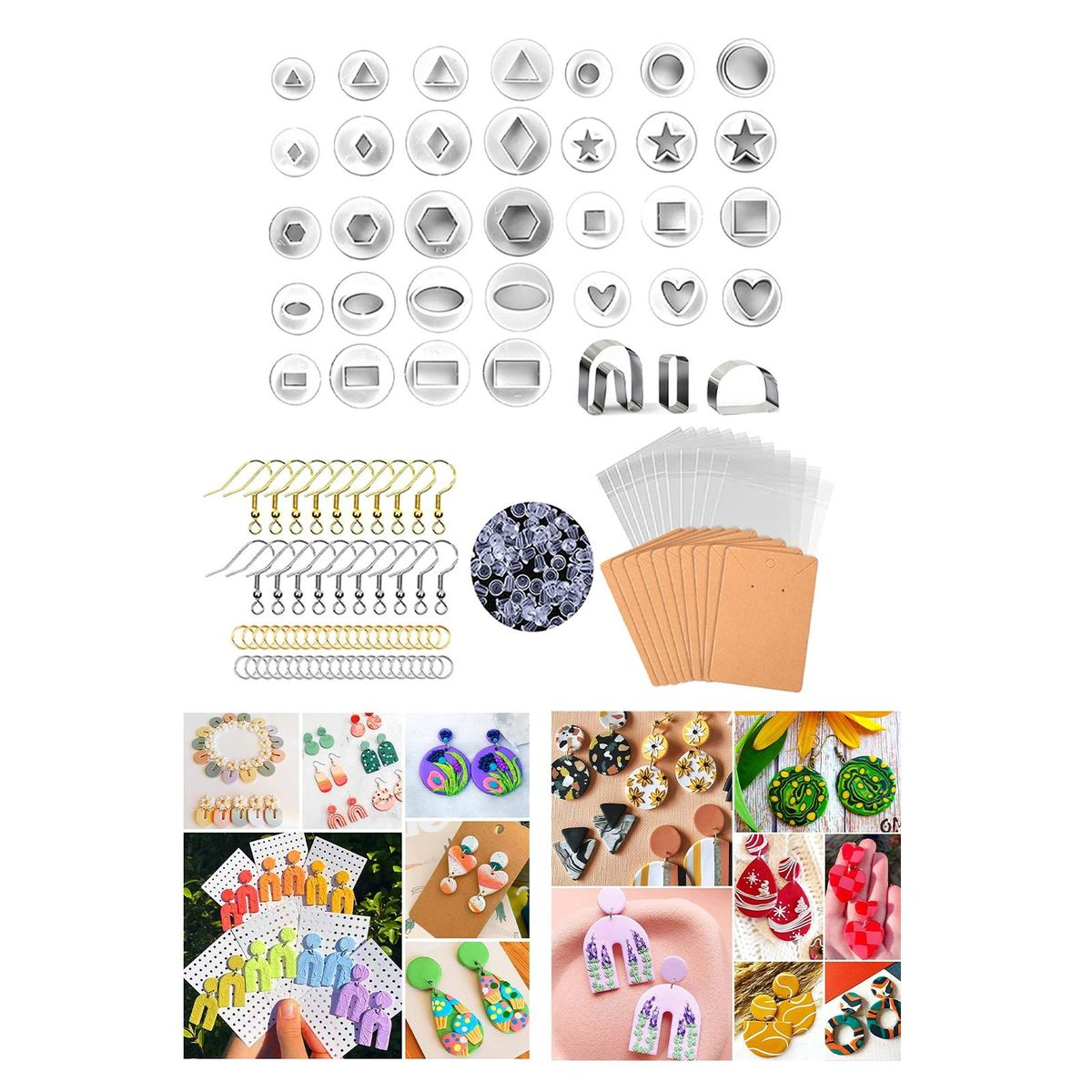 Clay Earring Cutters Polymer Clay Cutters For Dangle Drop 135pcs