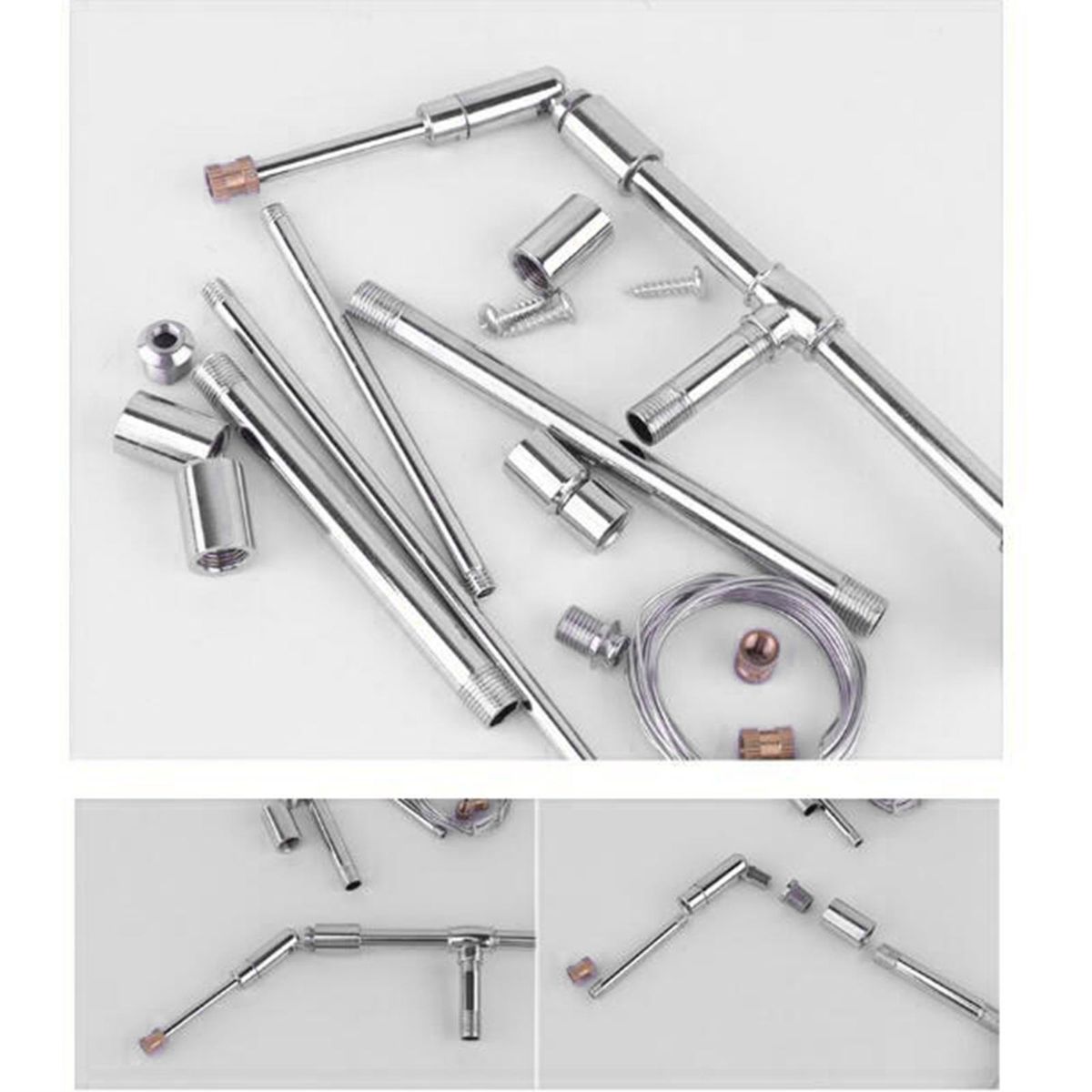 1Set Pottery Clay Model Stand Combine Metal Pipe