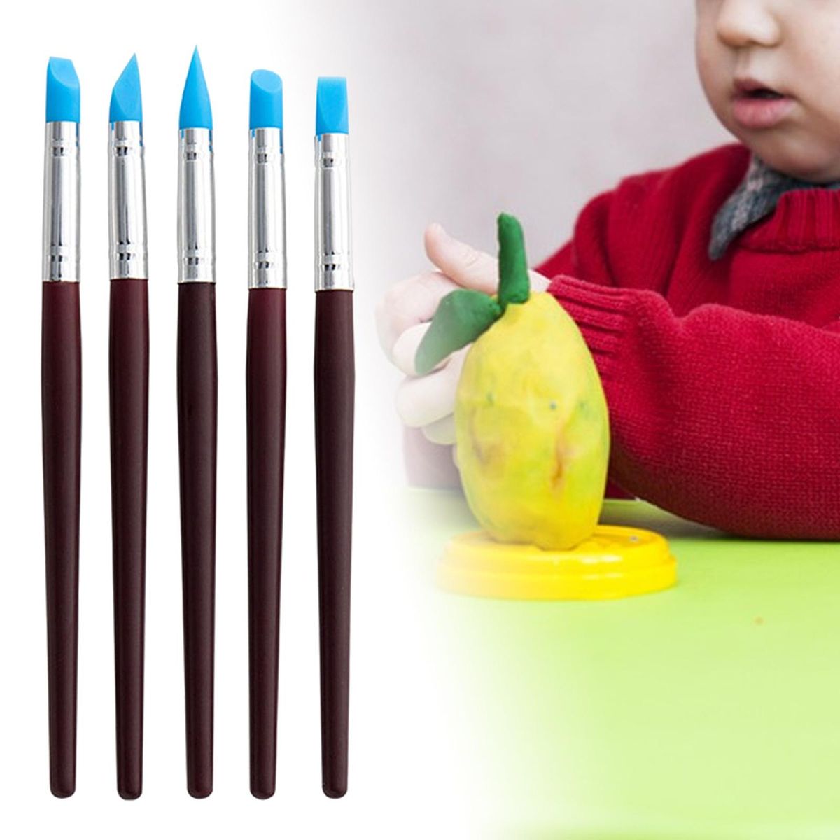 5Pcs Silicone Clay Sculpting Tool For Gift Sculpture Nail