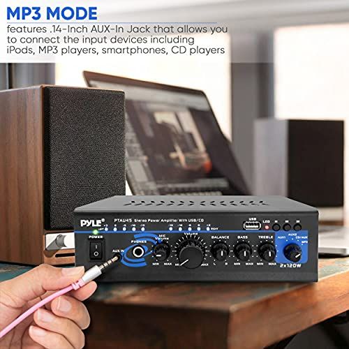 Home Bluetooth Audio Power Amplifier 2X120 Watt  Portable 2