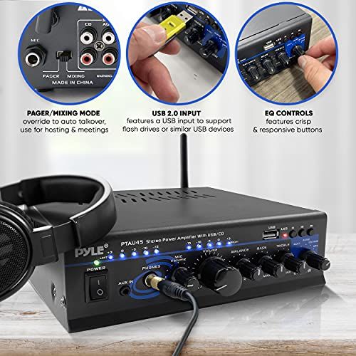 Home Bluetooth Audio Power Amplifier 2X120 Watt  Portable 2