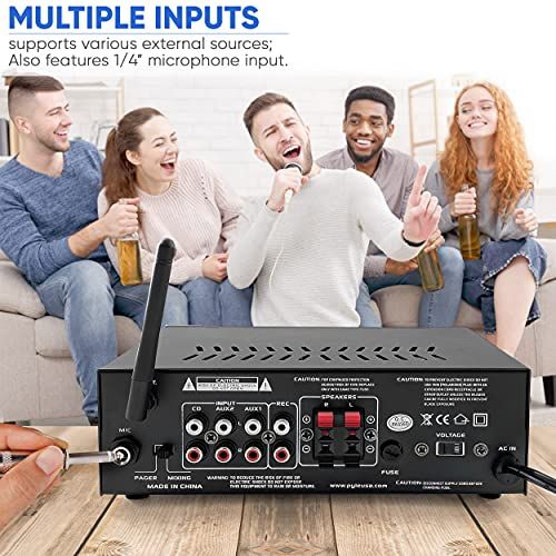 Home Bluetooth Audio Power Amplifier 2X120 Watt  Portable 2