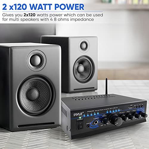 Home Bluetooth Audio Power Amplifier 2X120 Watt  Portable 2