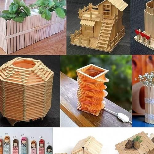Wooden Craft Stick Ice Cream Sticks-100pcs