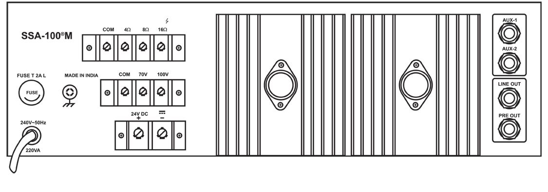 SSA-100M (100 Watts) Medium Power PA Amplifiers