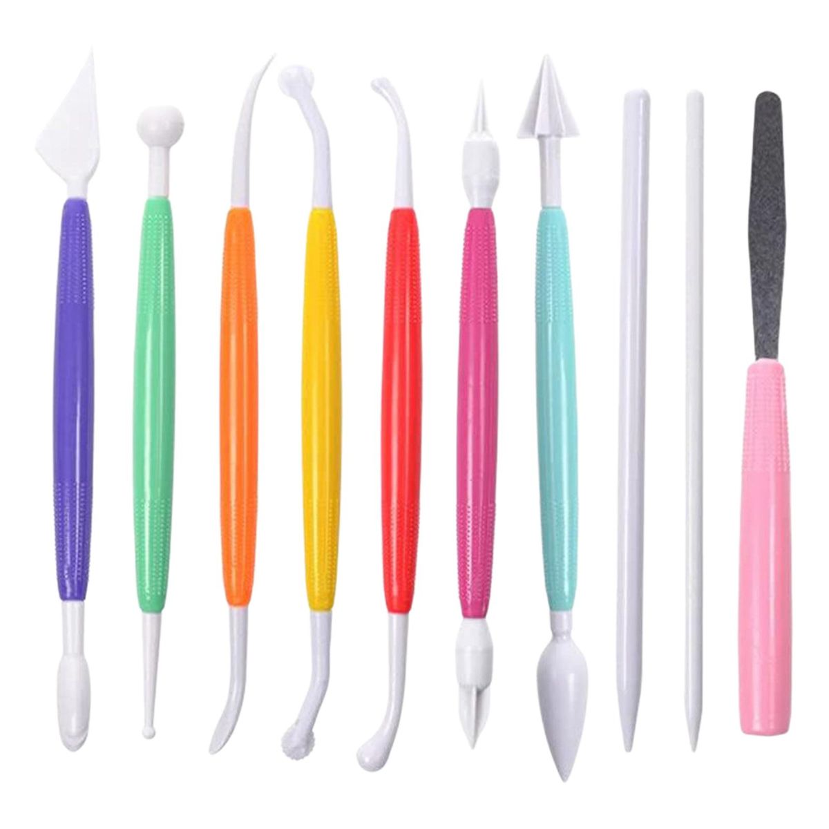 10x Kids Polymer Clay Tools Oven Bake Carving Sculpting Set Cake