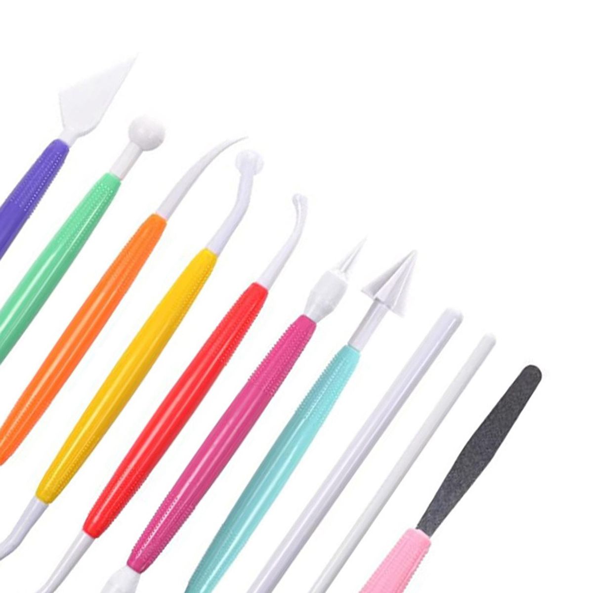 10x Kids Polymer Clay Tools Oven Bake Carving Sculpting Set Cake