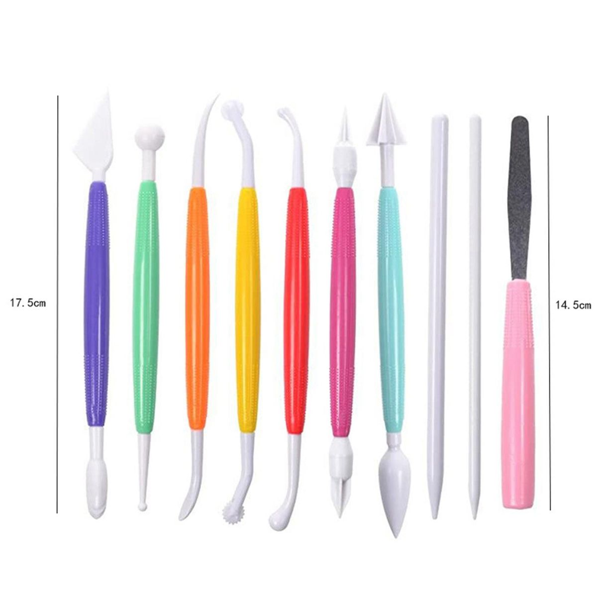 10x Kids Polymer Clay Tools Oven Bake Carving Sculpting Set Cake
