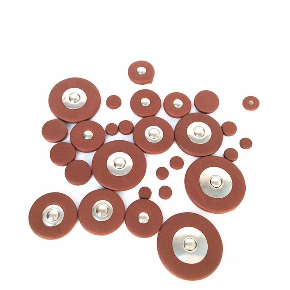26 Pieces Of Sax Leather Pads Replacement For Alto Saxophone