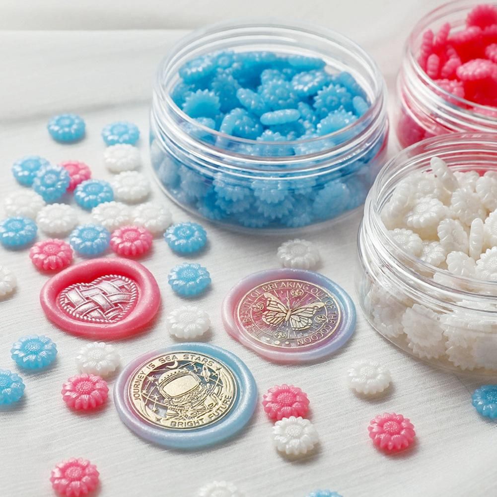 Wax Seal Beads, 150Pcs Sunflower Shape Wax Sealing Beads