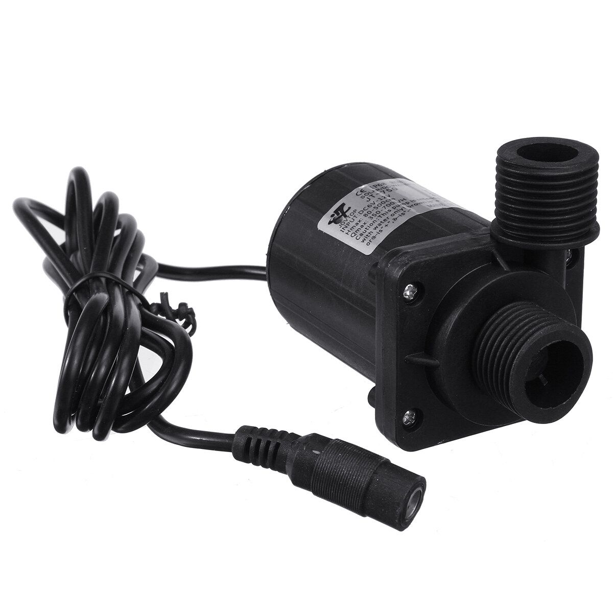 12V Brushless Water Pump 1/2 Centrifugal Peripheral For Aquarium Pond 32W With Adapter [Black]