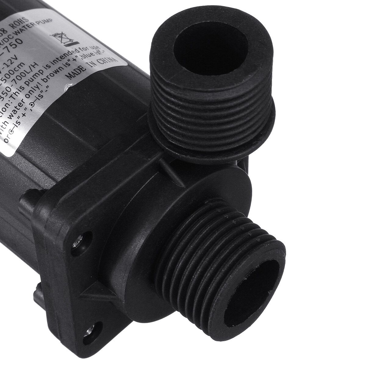12V Brushless Water Pump 1/2 Centrifugal Peripheral For Aquarium Pond 32W With Adapter [Black]