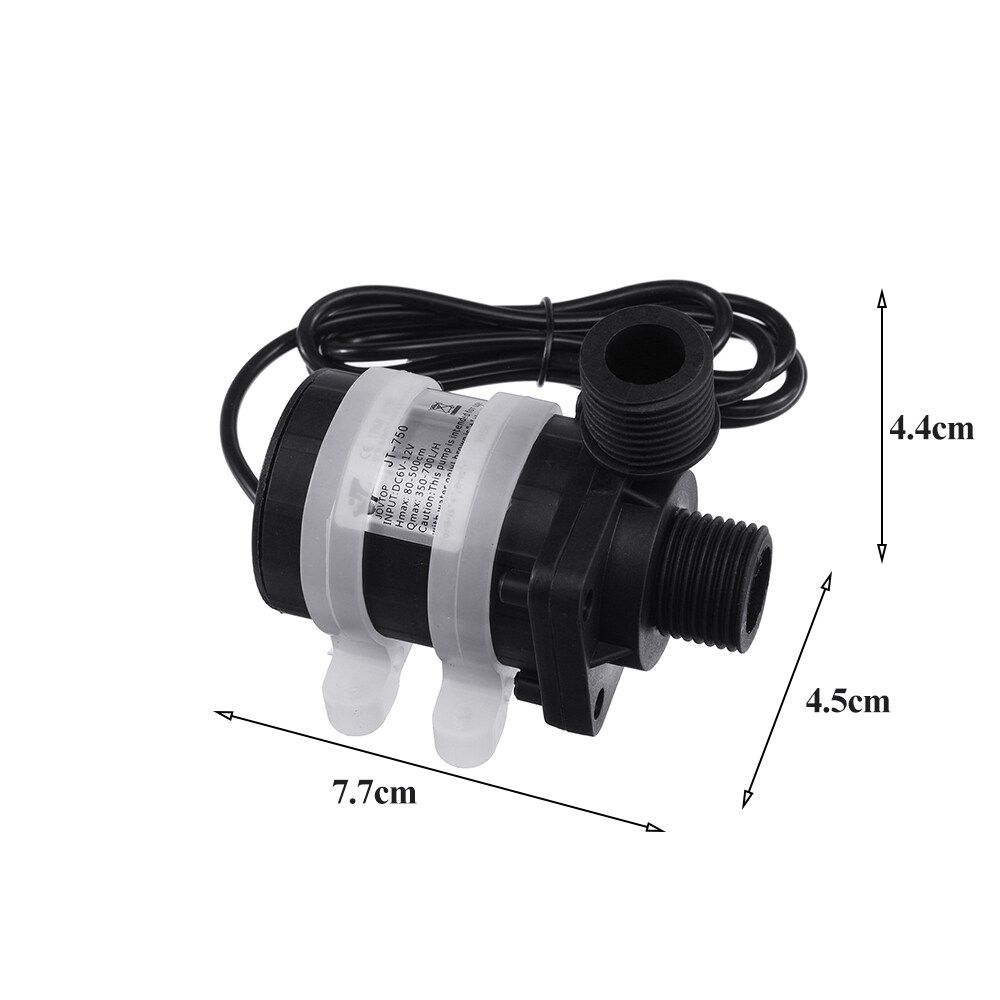 12V Brushless Water Pump 1/2 Centrifugal Peripheral For Aquarium Pond 32W With Adapter [Black]