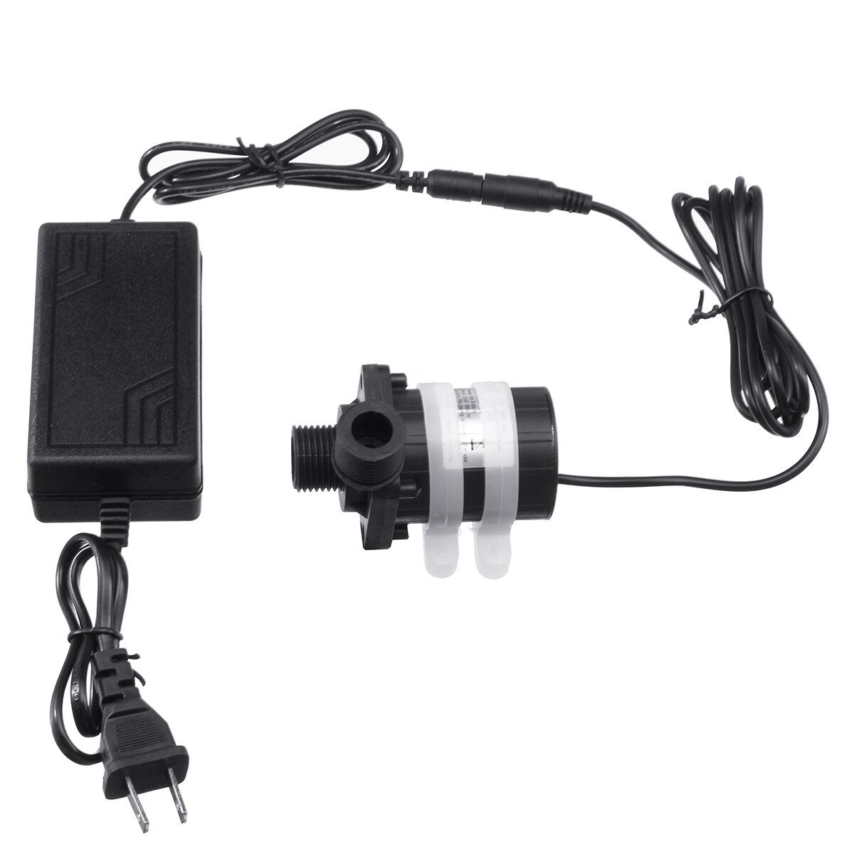 12V Brushless Water Pump 1/2 Centrifugal Peripheral For Aquarium Pond 32W With Adapter [Black]