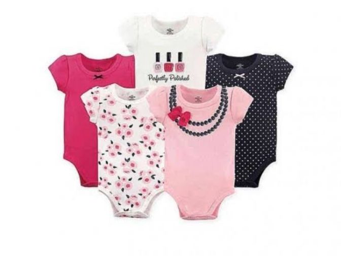 Girls Body Suit Gift Set Of 5 - Little Treasure