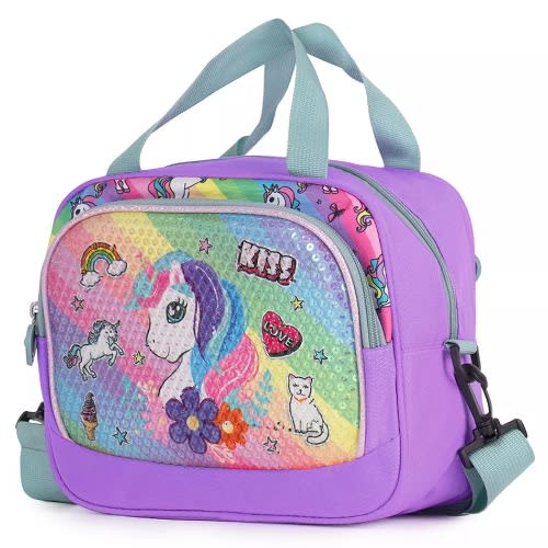 Girls Unicorn Sequins Water-proof Sturdy School Bag Set