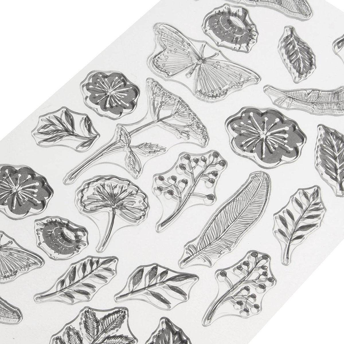 Flower Butterfly Transparent Clear Silicone Stamps For DIY Scrapbooking Kids Christmas Fun Decoration Supplies