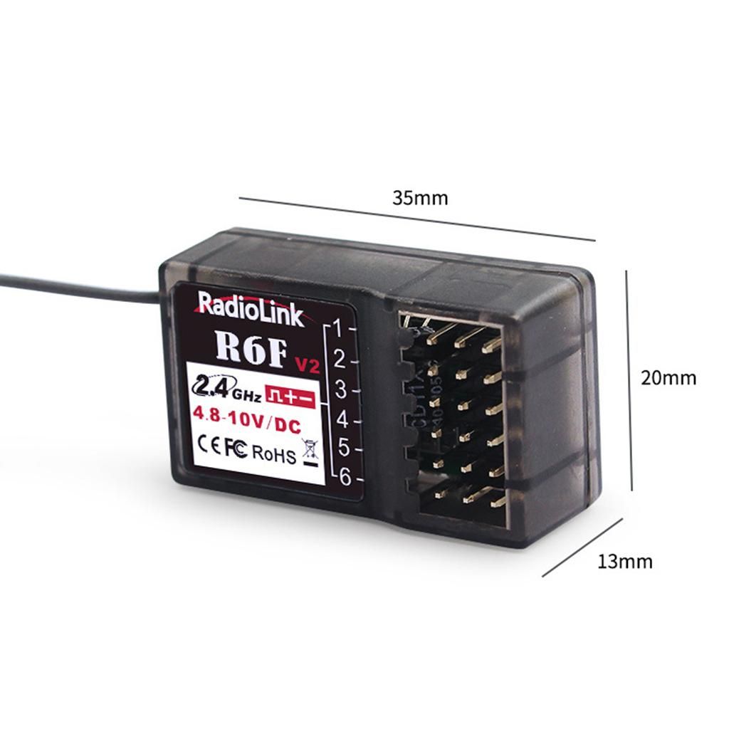 3X 6 Channel R6F Receiver For RC6GS V2/RC4GS RC4G T8S Transmitter RC