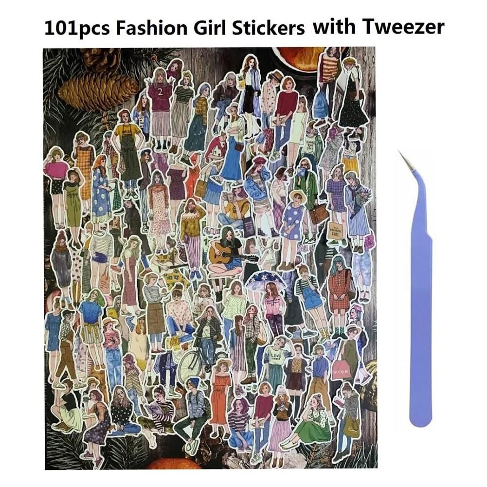 101 Pcs People Stickers for Journaling Scrapbooking,Urban