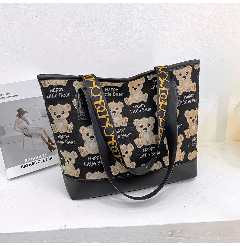 Cute Bear Backpack - Black