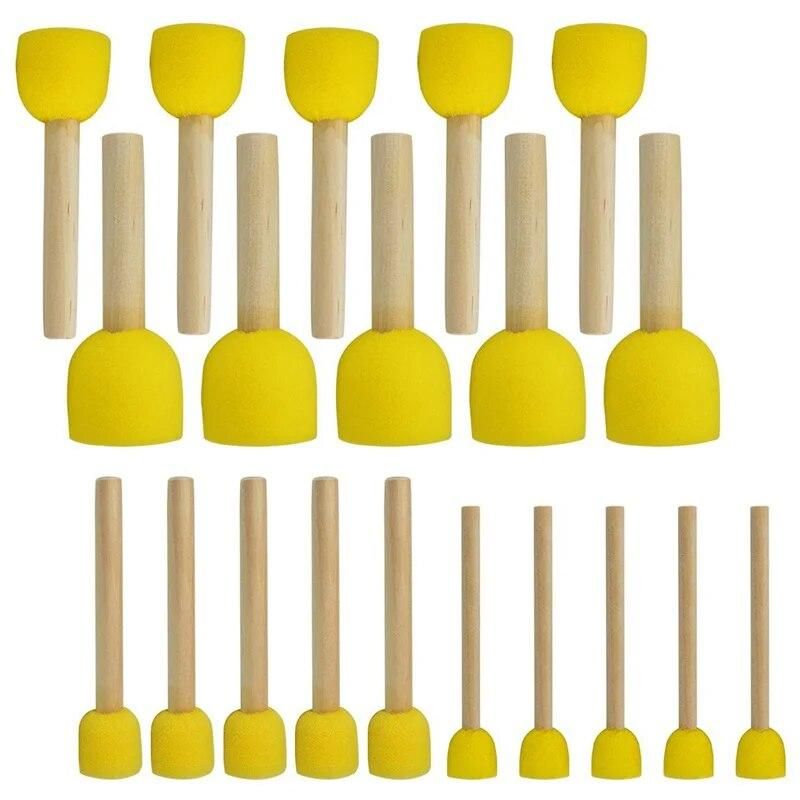 20 PCS Round Sponges Brush Set Kids Painting Tools - Sponge Painting Set DIY Painting Tools In 4 Sizes For Kids