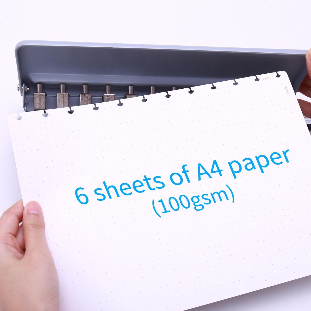 KW-triO Handheld DIY Mushroom 12 Holes Punch Puncher Paper Cutter with Ruler 6 Sheets Punch Capacity A4 / A5 / A7 / B5 for Office Home School Students Supplies