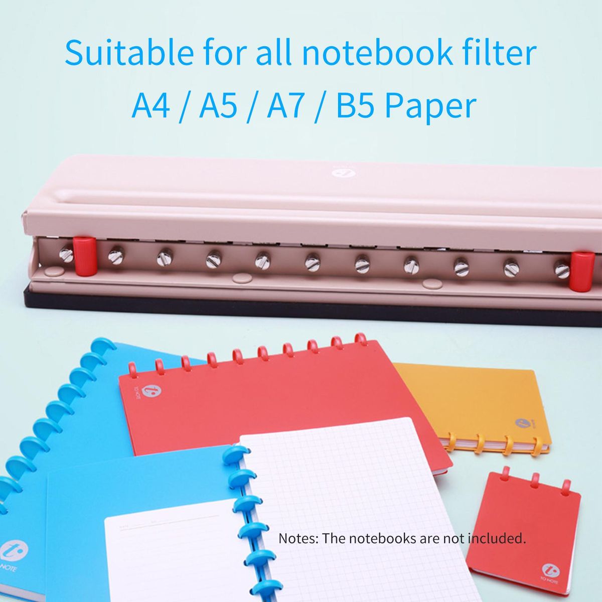 KW-triO Handheld DIY Mushroom 12 Holes Punch Puncher Paper Cutter with Ruler 6 Sheets Punch Capacity A4 / A5 / A7 / B5 for Office Home School Students Supplies
