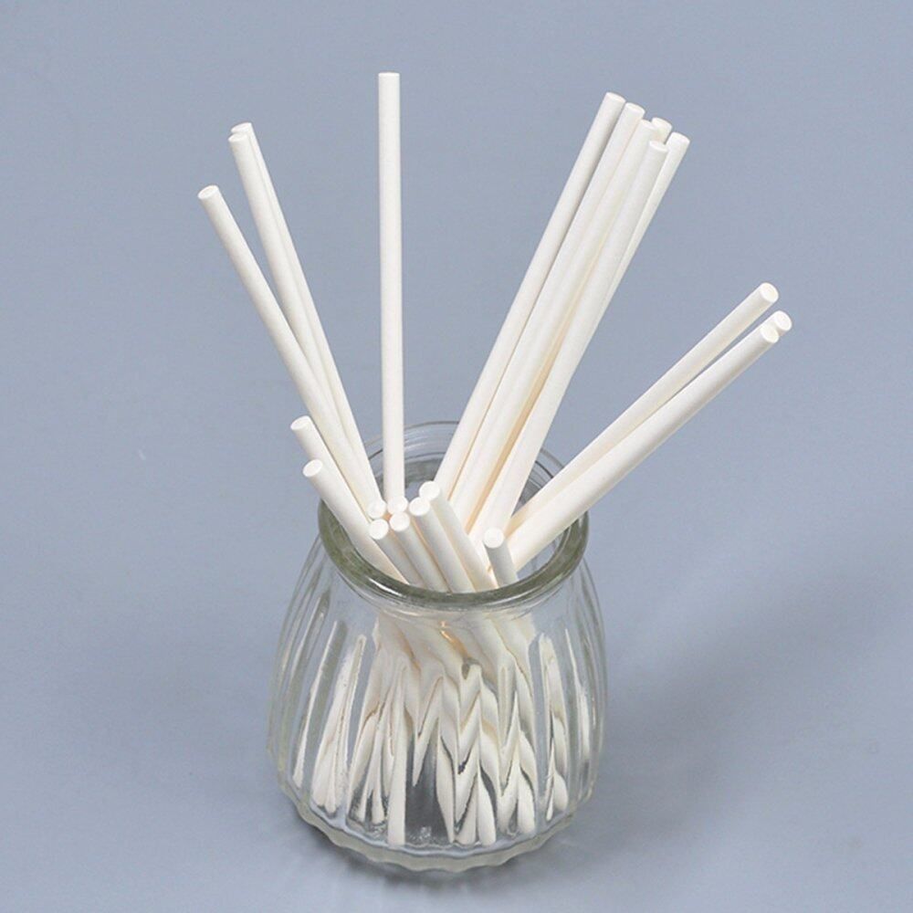 50x Food Grade Paper 15mm Lollipop Cake Sticks Lollies Lollys For DIY Craft
