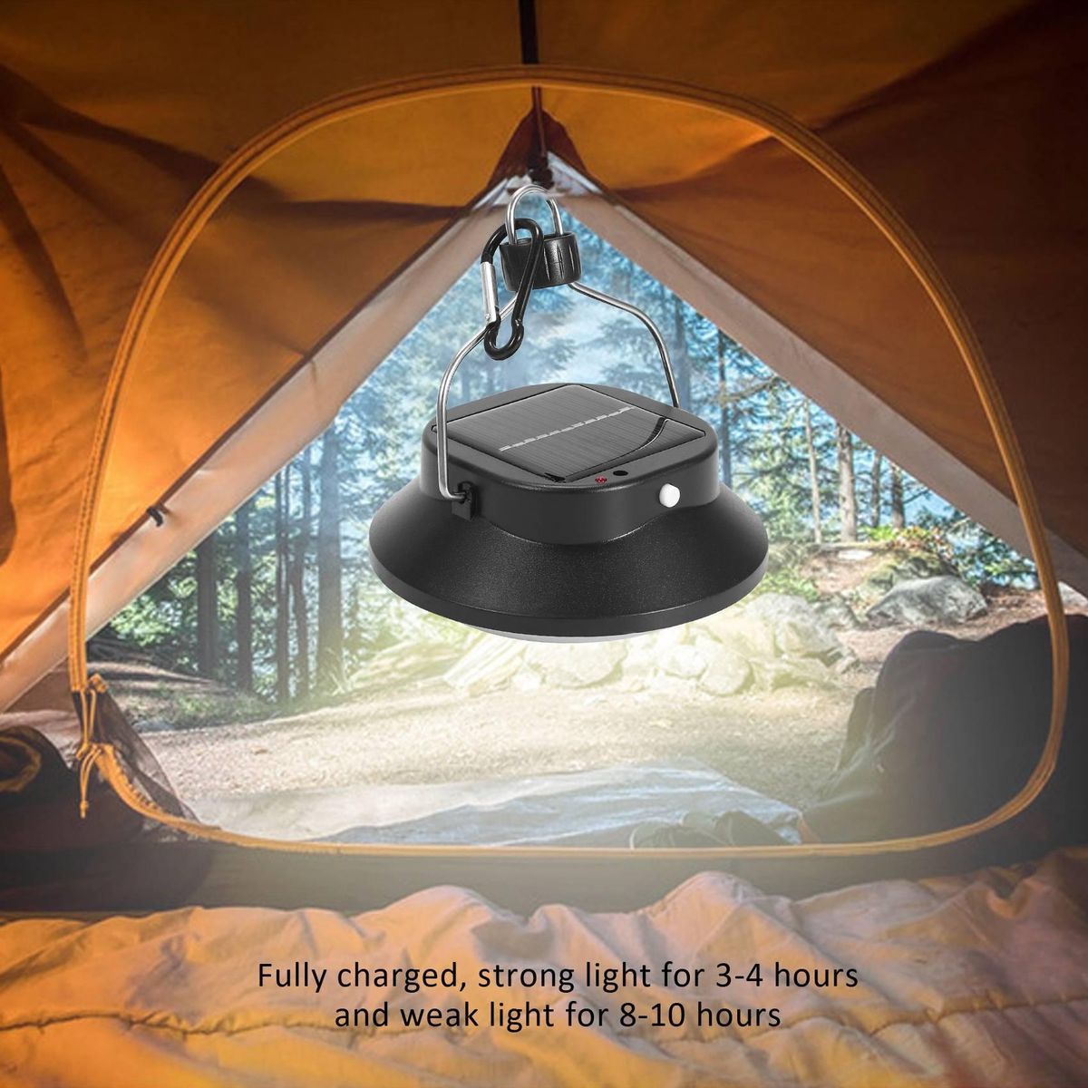 Solar Charging Led Tent Light Usb Charging Camping Light 28L
