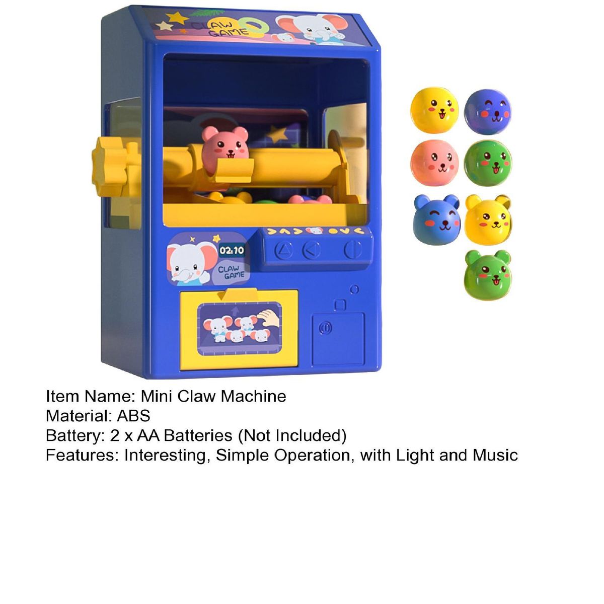 Mini Candy Machine Educational Claw Toy Grabber Blue