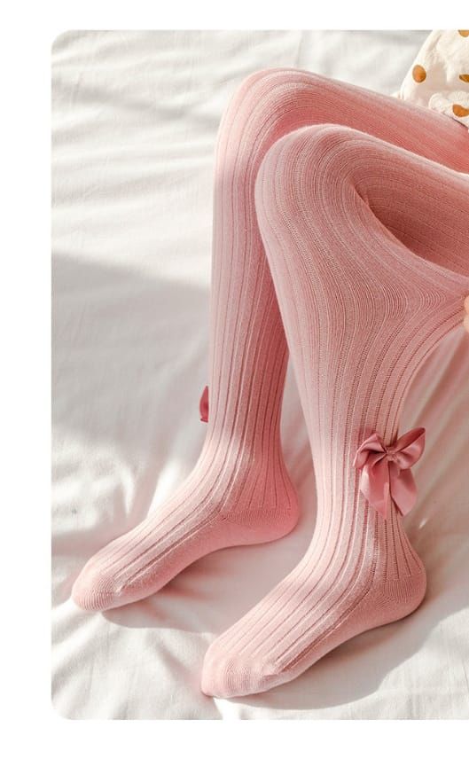 BABY GIRL POPSOCKS/PANTYHOSE - COTTON - PINK