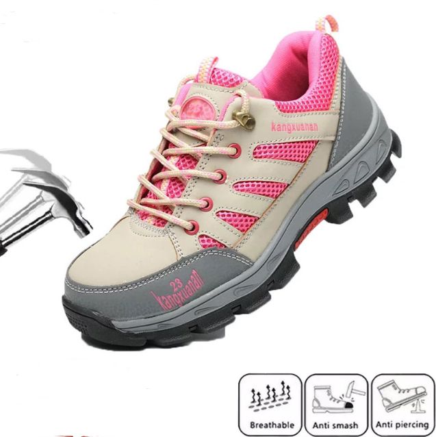Women Safety Work Shoes Steel Toe Breathable Safety Boots