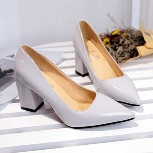 Ladies Corporate Heel Office Shoe Women-off White