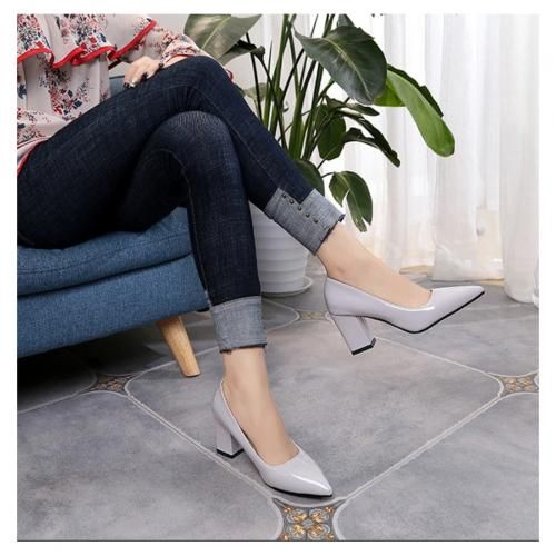 Ladies Corporate Heel Office Shoe Women-off White