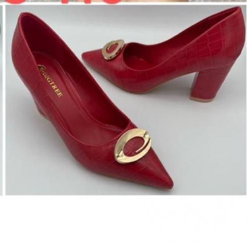 Ladies Unique Pump - Red