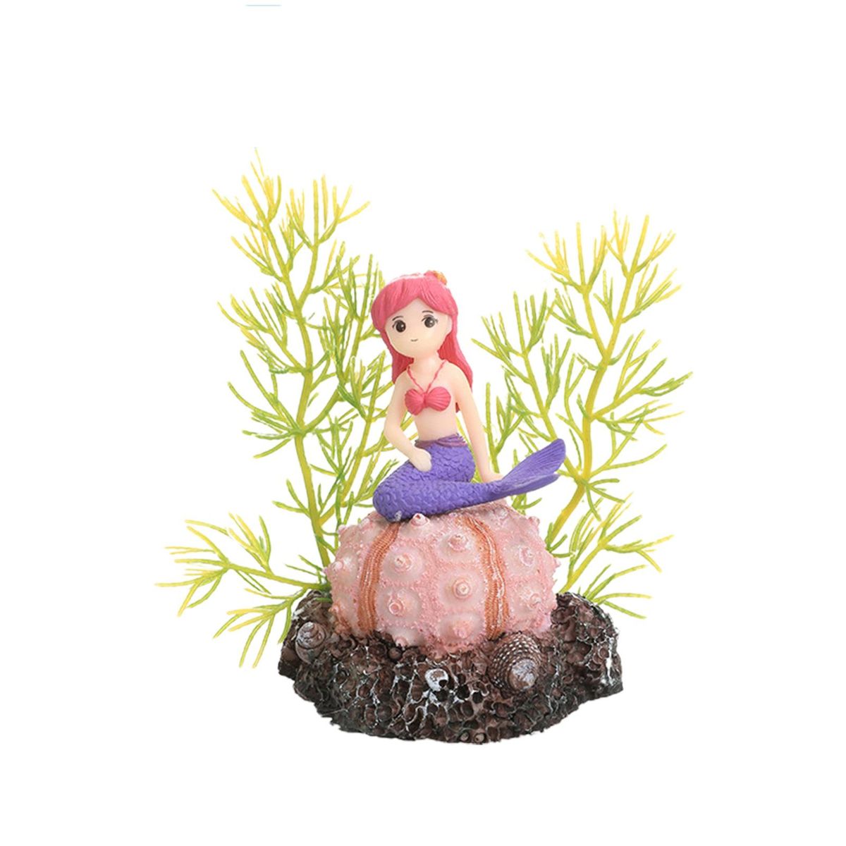 Artificial Mermaid Ornament Aquatics Plant Aquarium Decoration Yellow