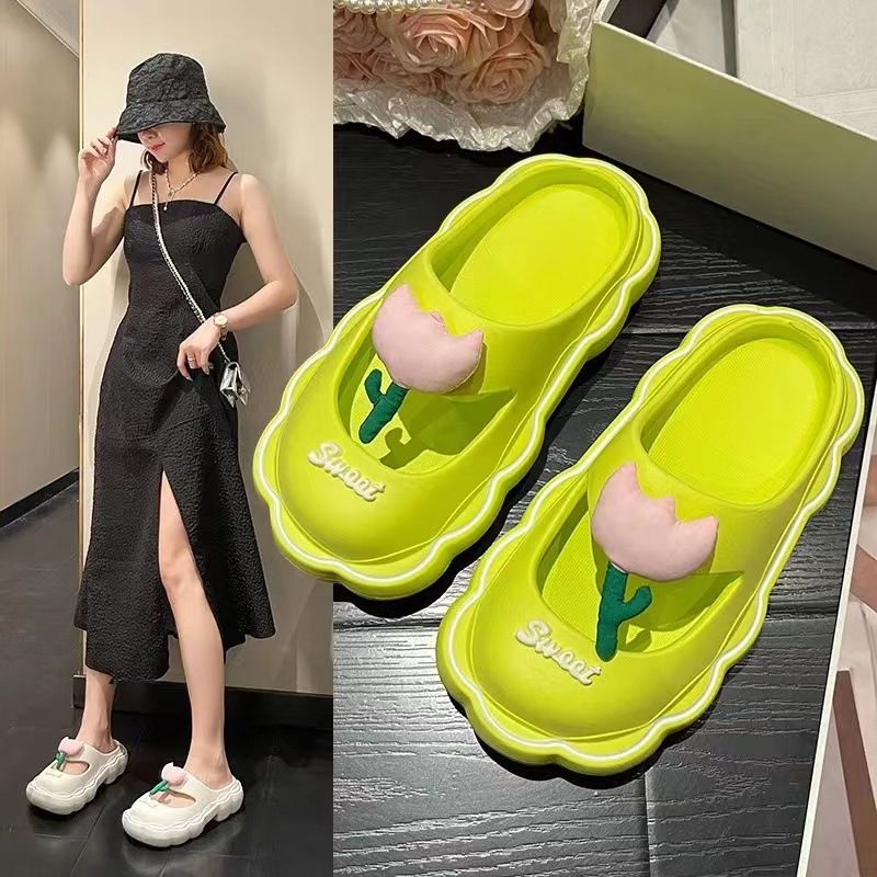 Crocs Slippers For Women Casual Thick Bottom Hollow Breathable Fashion