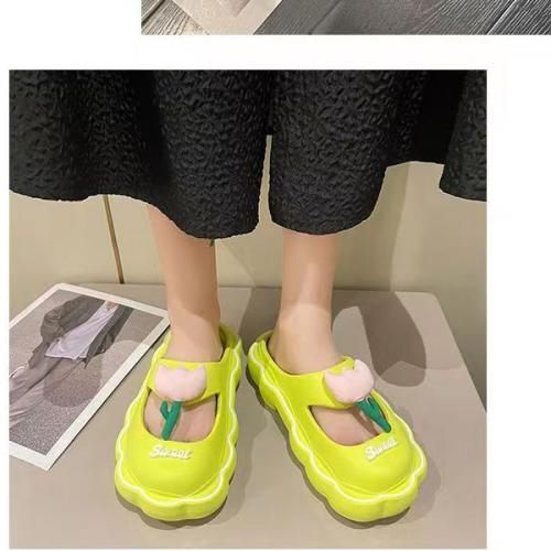 Crocs Slippers For Women Casual Thick Bottom Hollow Breathable Fashion